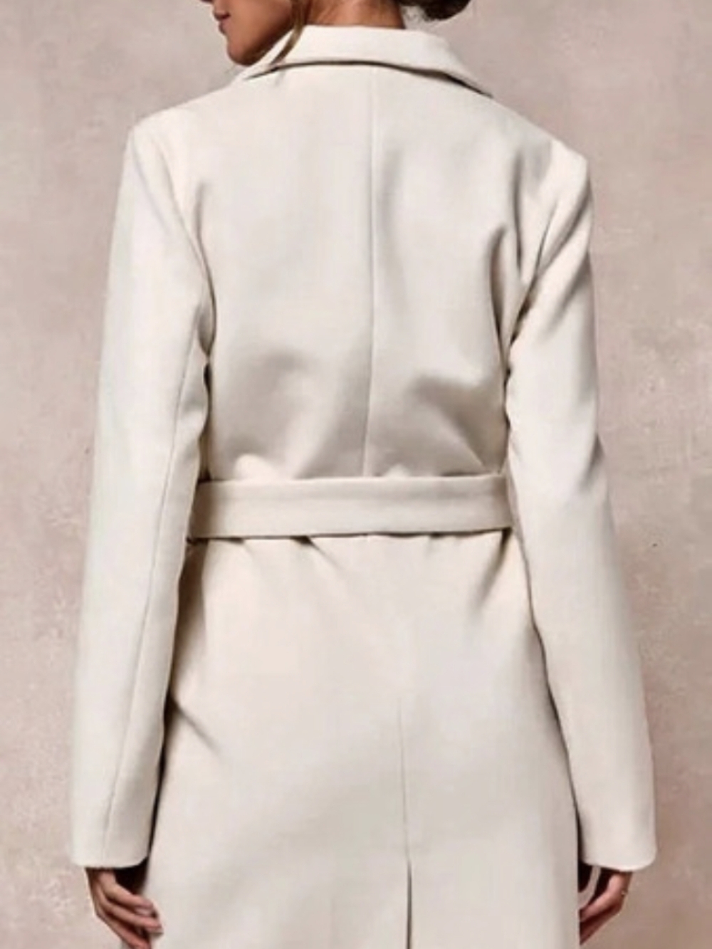 Lulus Harriet Ivory Button-Front Belted Coat White Small ONE OF A KIND PROTO